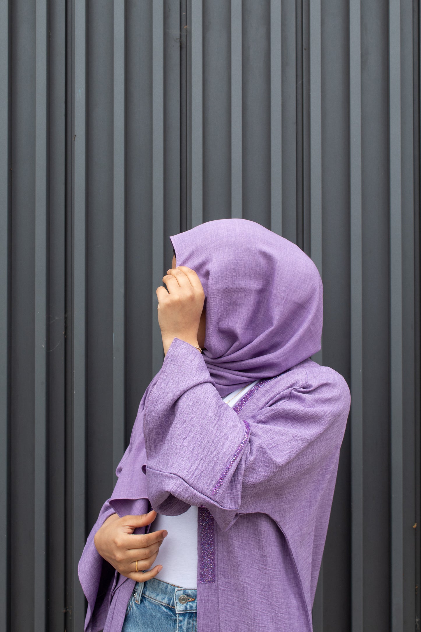 Safiya abaya in purple