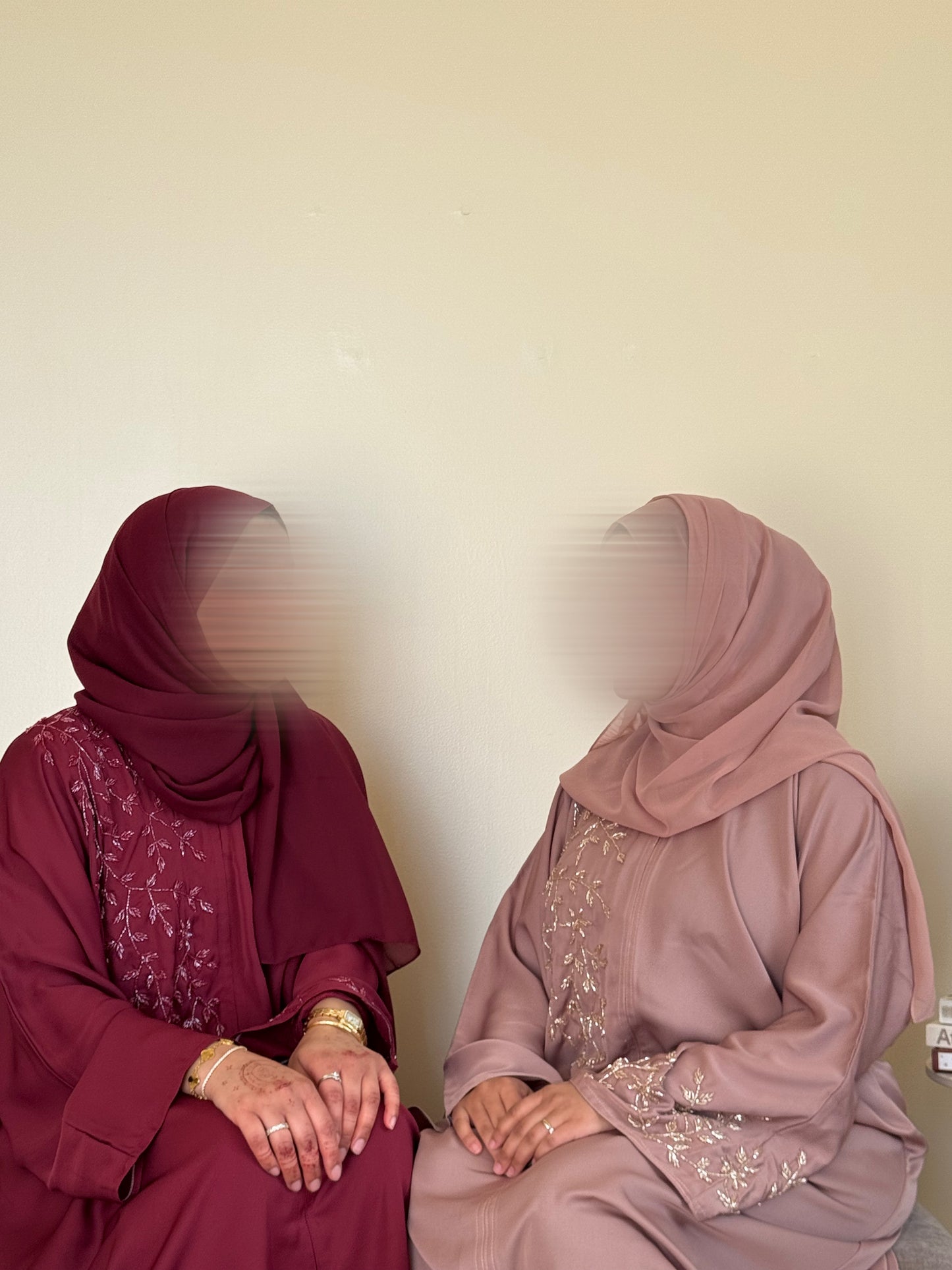 Husnaa Abaya in Blush Pink - (Closed Abaya)