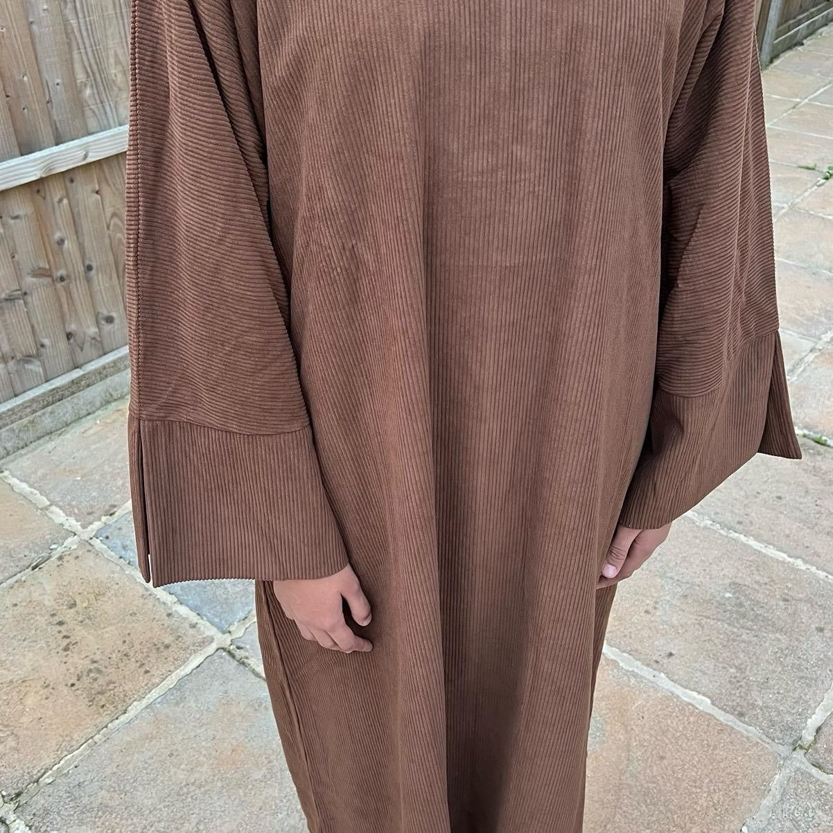 Raha abaya in brown