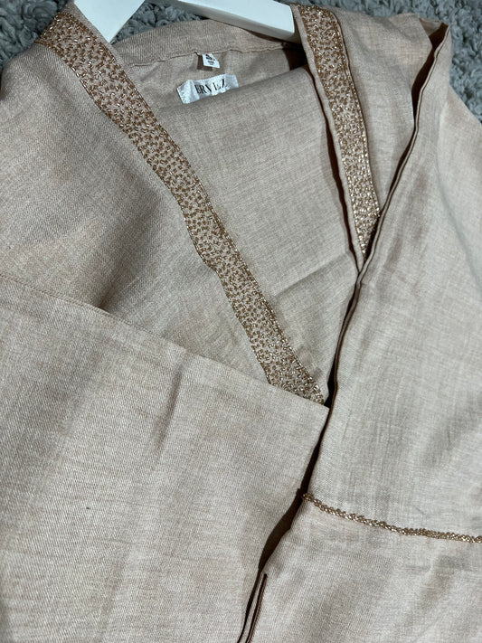 Beige Linen Abaya (Clearance)